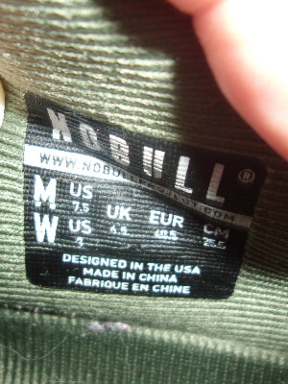 S-208 NOBULL CANVAS TRAINERS IN MOSS GREEN - Picture 12 of 12